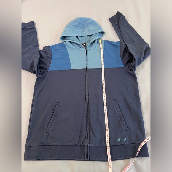 Oakley Hoodie Sweatshirt Mens Sz XL Blue Full‎ Zip Jacket Men’s - Picture 2 of 5
